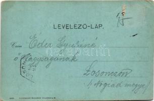 1898 Herkulesfürdő, Baile Herculane; fürdő este holdfényben. Emil Jäger kiadása / spa at night in mo...