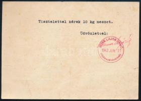 1942 Hódmezővásárhely, Dura Lajos Ernő könyvnyomda és lapkiadóvállalat fejléces üzleti levelezőlapja