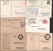 1927-1944 Vegyes fejléces, üzleti levelezőlapok, 10 db