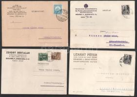 1927-1944 Vegyes fejléces, üzleti levelezőlapok, 10 db