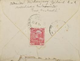 cca 1907-1918 Kökényessy Szilárd, az Osztrák-Magyar Cs. és Kir. Haditengerészet hajógépészének level...