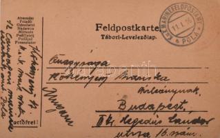 cca 1907-1918 Kökényessy Szilárd, az Osztrák-Magyar Cs. és Kir. Haditengerészet hajógépészének level...