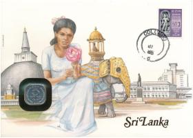 Srí Lanka 1978. 5c felbélyegzett borítékban, bélyegzéssel, német nyelvű leírással T:UNC Sri Lanka 1978. 5 Cents in envelope with stamp and cancellation, with German description C:UNC
