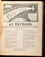 1858 Az Üstökös Huoristico-belletristicus hetilap első évfolyama egybe kötve, teljes