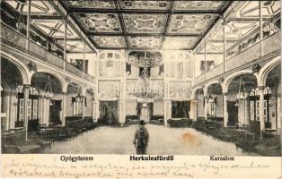 1906 Herkulesfürdő, Baile Herculane; Gyógyterem, belső. Deixner Fanny kiadása / Kursalon / spa, interior (fl)