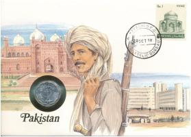 Pakisztán 1974. 10p "FAO" érmés borítékban, bélyeggel és bélyegzéssel, német nyelvű ismertetővel T:UNC Pakistan 1974 10 Paisa "FAO" in coin envelope, with stamp and cancellation, with German description C:UNC