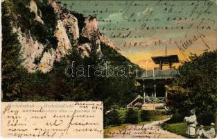 1905 Herkulesfürdő, Baile Herculane; Széchenyi rét / Széchenyi-Wiese / meadow (EK)