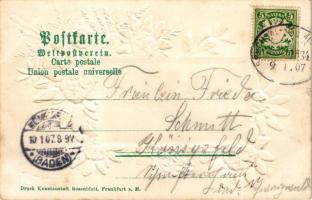 1907 Germersheim, Ludwigstrasse, Kaserne Seyssel. Verlag C. Hahn / street view, German military barr...