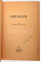 P. Szeghy Ernő: Emlékeim. 1944, Veritas. Első kiadás! Kiadói papírkötés, papír védőborítóval, kissé ...