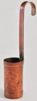 cca 1960 Hitelesített ital mérce, réz 21 cm