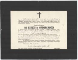 1937 Székesfehérvár, Gróf Bissingen és Nippenburg Nándor (Bissingen-Nippenburg Ferdinánd) (1856-1937...
