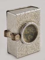 Korán, minikönyv fém tokban. Nagyító üveg a tokban 4 cm