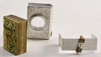 Korán, minikönyv fém tokban. Nagyító üveg a tokban 4 cm