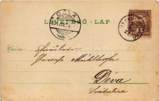 1901 Herkulesfürdő, Baile Herculane; vasútállomás. Emil Jäger kiadása / Bahnhof / railway station (E...