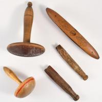 Stoppolófa, pánthasító, spanyolózó, mintás ruhasimító. Fa. XIX. sz