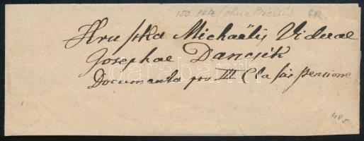 ~1871 Teljes címszalag Hírlapbélyeggel / Complete wrapper with Newspaper stamp "ESZTERGOM / GRA...