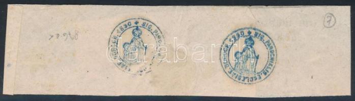 ~1869 Teljes címszalag Hírlapbélyeggel / Complete wrapper with Newspaper stamp