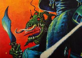 Helényi Tibor (1946-2014): A Csillagok háborúja (Star Wars), 1979-es plakát 1991-es eredeti eszközök...