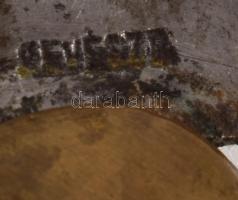 Vadász zsebkés, jelzett. bőr tokkal 20 cm