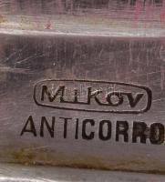 Milkov vadász kés, jelzett. bőr tokkal 24 cm