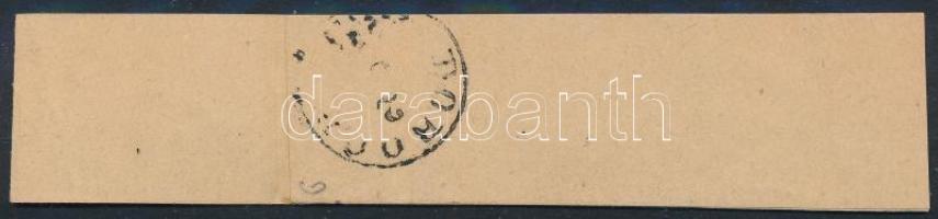 1871 Teljes címszalag Hírlapbélyeggel / Complete wrapper with Newspaper stamp "ESZTERGOM"