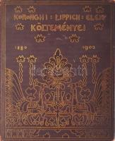 Lippich Elek, koronghi: - - költeményei. 1880-1902. [Kőrösfői] Kriesch Aladár és Nagy Sándor szecessziós könyvdíszeivel és rajzaival. Bp.,1903., Pallas, 307 p. A magyar szecessziós könyvillusztráció egyik legszebb darabja. Kiadói aranyozott egészvászon-kötés, Gottermayer-kötés, aranyozott felső lapélekkel, kopott borítóval, belül jó állapotban.