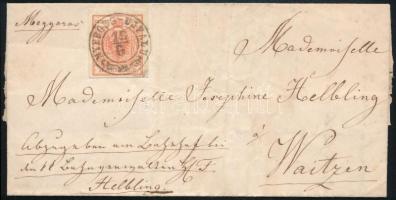 1855 3kr levélen / on cover "NYERGES-UJFALU" - Waitzen