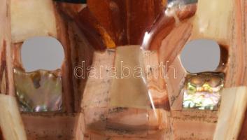 Mexikói Maya halotti maszk, Pietra dura szerű technikával készült drágakövekből, jelzés nélkül, hibá...