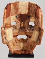 Mexikói Maya halotti maszk, Pietra dura szerű technikával készült drágakövekből, jelzés nélkül, hibá...