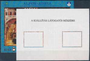 2016 Alpok-Adria emlékív pár , az egyik hátoldalán "A KIÁLLÍTÁST LÁTOGATÓI RÉSZÉRE" felira...
