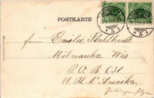 1900 Hannover, Listerturm. Georg Kugelmann / tower. litho frame (EK)