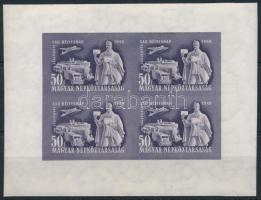 1949 Bélyegnap vágott kisív (100.000) (ráncok) / Mi 1065 imperforate mini sheet (creases)