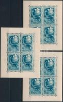 1948 3 db Bélyegnap kisív (24.000) / 3 x Mi 1034 mini sheet