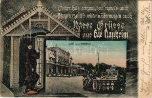 1908 Bad Nauheim, Kurhaus, Terrasse. Wilh. Koch / spa, bath, terrace (EK)