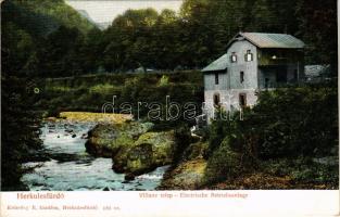 Herkulesfürdő, Baile Herculane; Villanytelep. R. Krizsány kiadása / Elektrische Betriebsanlage / electric power plant, power station