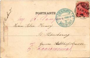 1900 Kleve, Cleve; von Hafen gesehen. Knackstedt &amp; Näther / view from the port. Art Nouveau,...