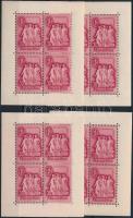 1948 4 db Szakszervezet kisív (24.000) (ráncok) / 4 x Mi 1035 mini sheet (creases)