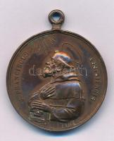 Olaszország DN(~1960) "Assisi Szent Ferenc / Autogramja (kézírása) Assisiben őrzik, a Szent Ferenc pátriárkai Bazilikában" kétoldalas bronz emlékérem füllel (45,5mm) T:XF, patina, pici ph. Italy ND(~1960) "Franciscus Assisiensis / Autographum Servatur Assisii In Patriarchali Basilica S.P. Francisci" two-sided bronze commemorative medallion with ear (45,5mm) C:XF, patina, tiny edge error