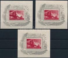 1948 3 db Lánchíd I. blokk (105.000) / 3 x Mi 12 block