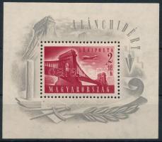 1948 Lánchíd I. blokk újragumizva (**35.000) / Mi 12 regummed