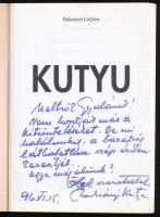 Raksányi Gellért: Kutyu. Bp., 1996, CP Stúdió. DEDIKÁLT! Kiadói papírkötés, jó állapotban