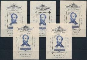 1954 5 db Bélyegnap Jókai blokk (40.000) / 5 x Mi block 24
