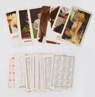 1976-1982 28 db színészeket ábrázoló kártyanaptár + 8 db sportolós