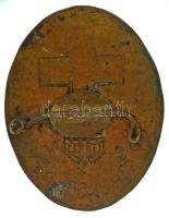 1930-1940 k. "Önkéntes ápolónő" zománcozott bronz jelvény sérült tűvel (49x39mm) T:VF,F zo...