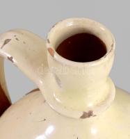 Vizes korsó, Somogy, XIX. sz. Mázas cserép, kis lepattanással. 29 cm