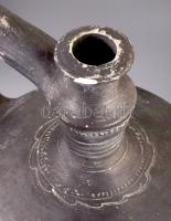 Vizes korsó, Mohács, XIX. sz. Engóbozott cserép, 33 cm