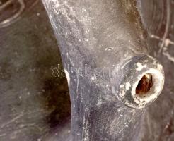 Vizes korsó, Mohács, XIX. sz. Engóbozott cserép, 33 cm