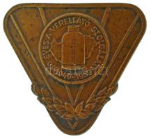 1959. "10 éves a Vérellátó Szolgálat 1949-1959" bronz jelvény (35x37mm) T:AU