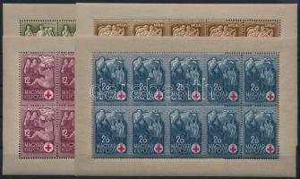 1942 Vöröskereszt I. kisívsor (20.000) / Mi 691-694 mini sheets