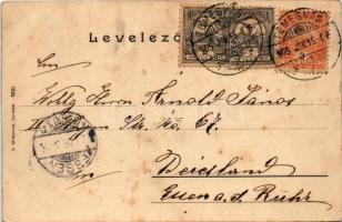 1905 Hortobágy, delelő ménes, magyar folklór. R. Mosinger (Zagreb) (fl)